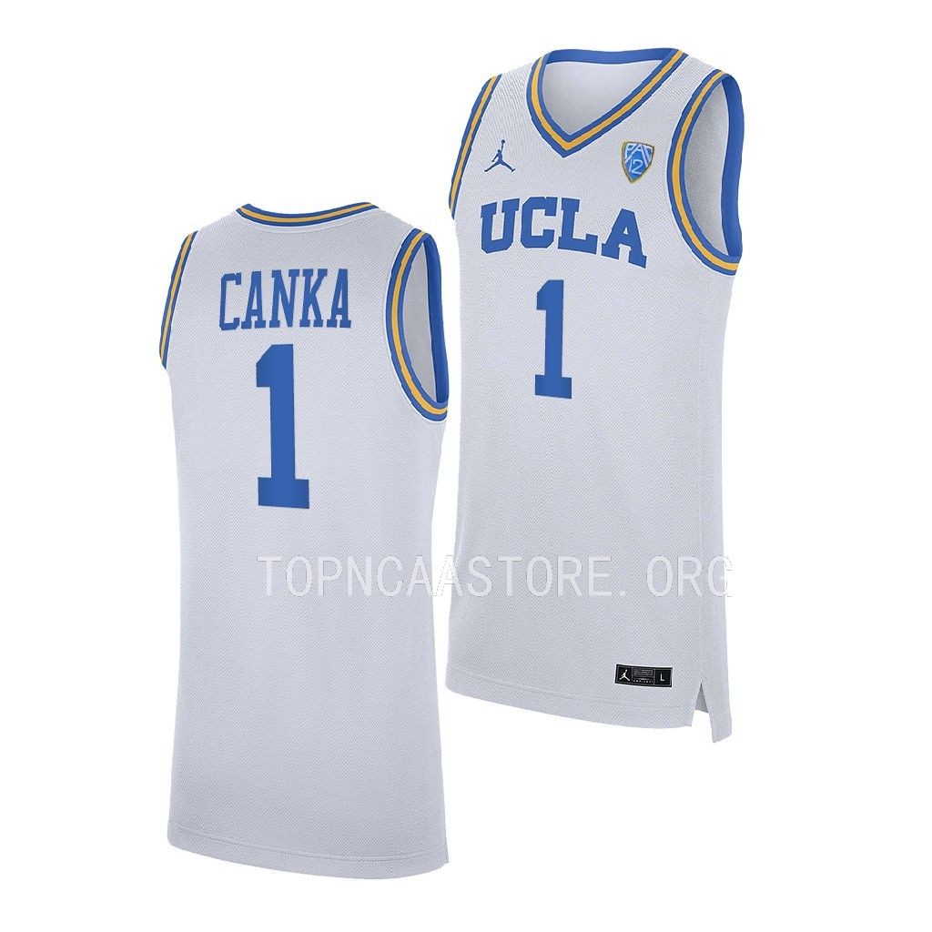 NCAA Abramo Canka UCLA Bruins #1 White NCAA Jersey