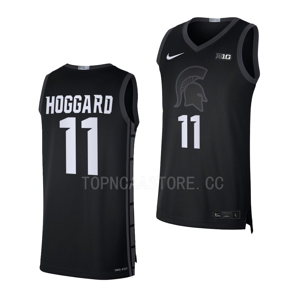 NCAA A.J. Hoggard Michigan State Spartans #11 Black College Jersey 2022-23 Limited