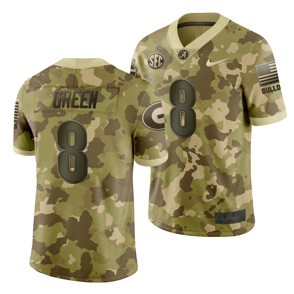 NCAA A.J. Green Georgia Bulldogs Desert Camo 2019 Salute to Service History Player Jersey NCAA