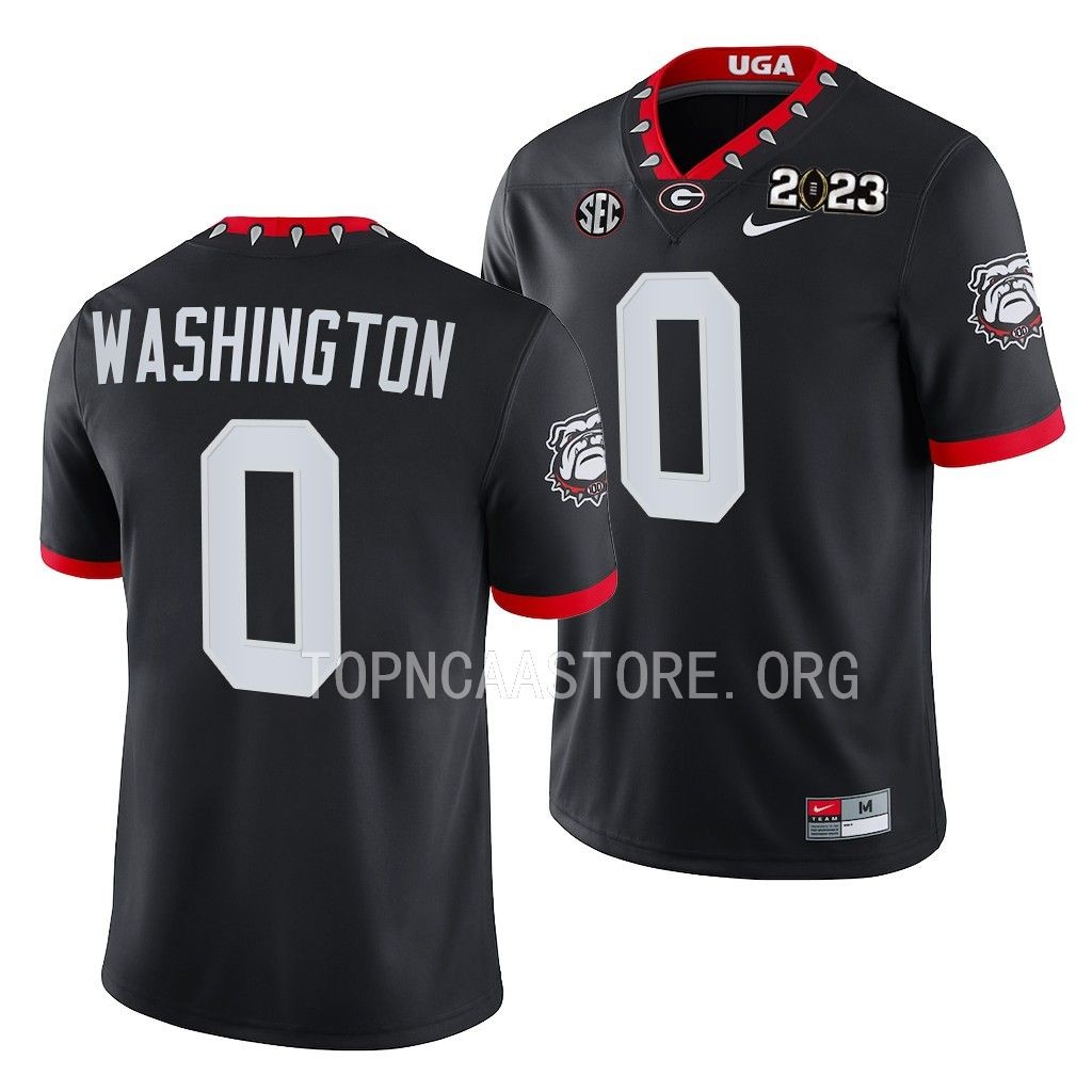 NCAA 2023 National Championship Darnell Washington Georgia Bulldogs #0 Black College Playoff Jersey Men’s