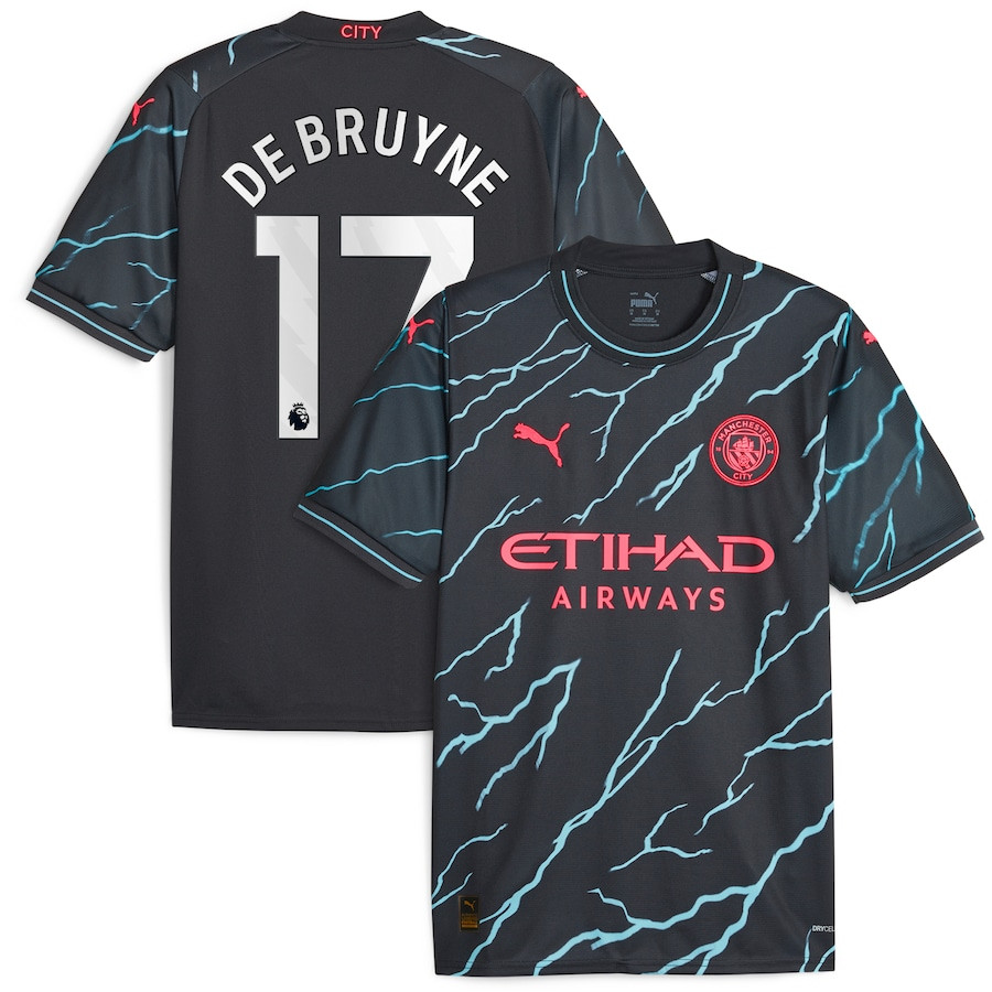 Kevin De Bruyne 17 Manchester City 2023/24 Third Men Jersey &#8211; Navy