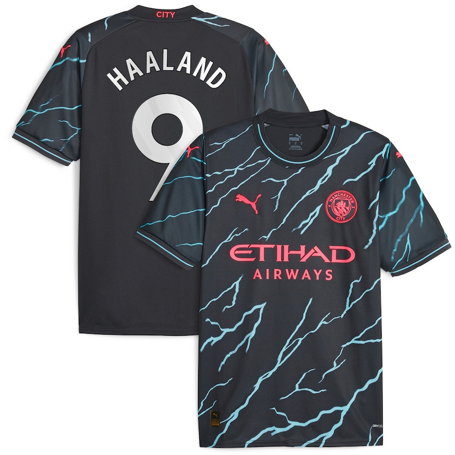 Erling Haaland 9 Manchester City 2023/24 Third Men Jersey – Navy