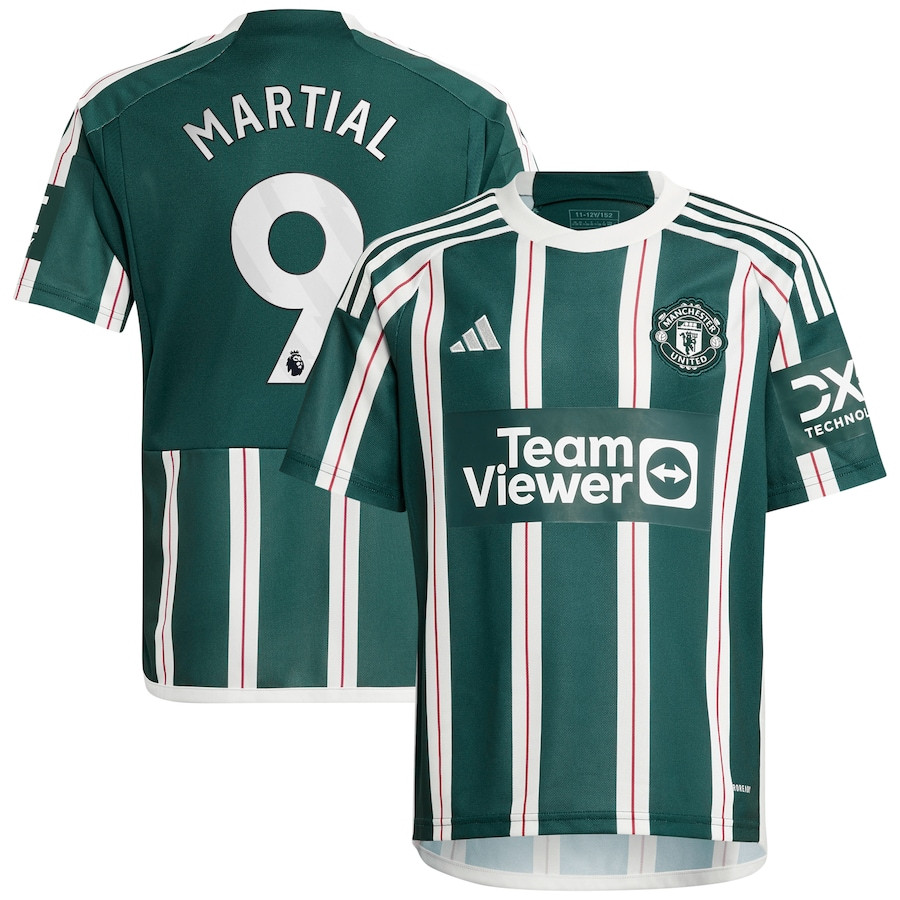 Anthony Martial 9 Manchester United 2023/24 Away Youth Jersey &#8211; Green