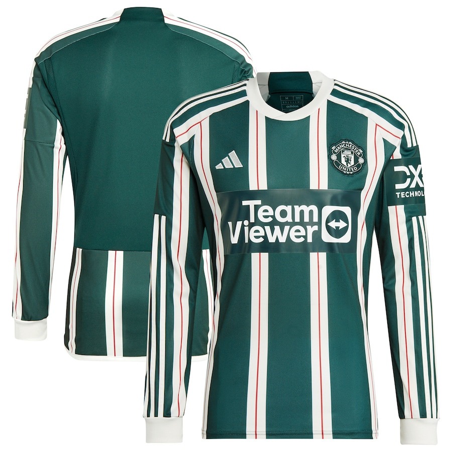 Manchester United 2023/24 Away Long Sleeve Men Jersey – Green