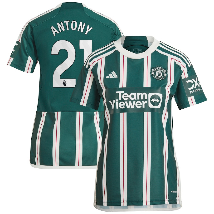 Antony 21 Manchester United 2023/24 Away Women Jersey – Green