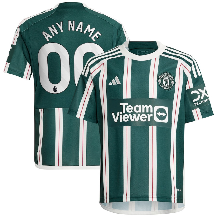 Manchester United 2023/24 Away Youth Custom Jersey – Green