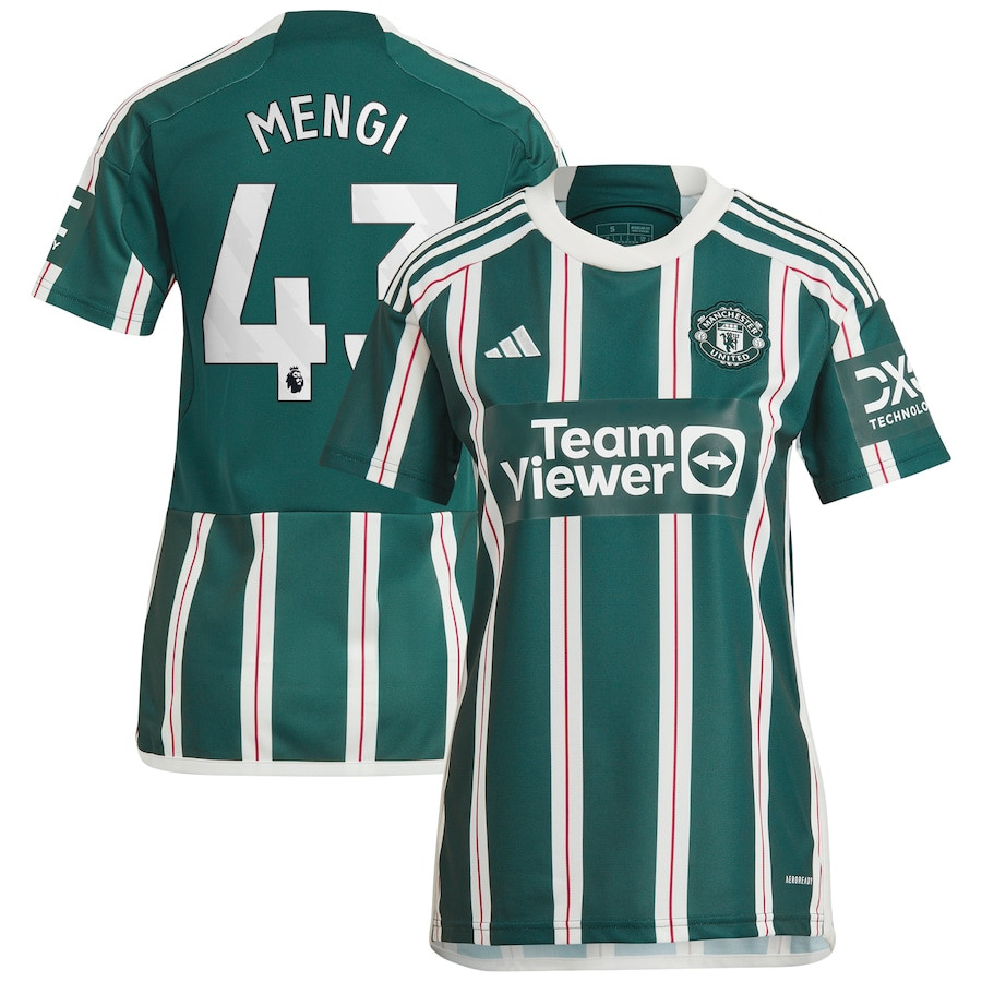 Teden Mengi 43 Manchester United 2023/24 Away Women Jersey – Green
