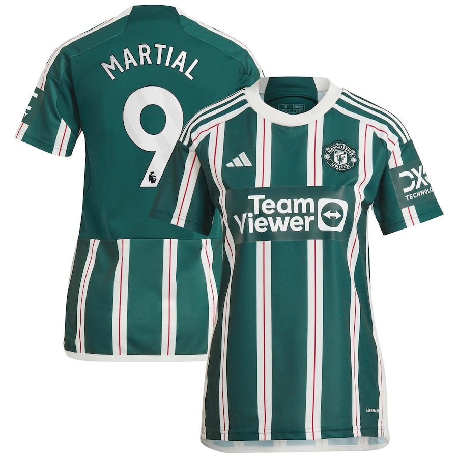 Anthony Martial 9 Manchester United 2023/24 Away Women Jersey – Green