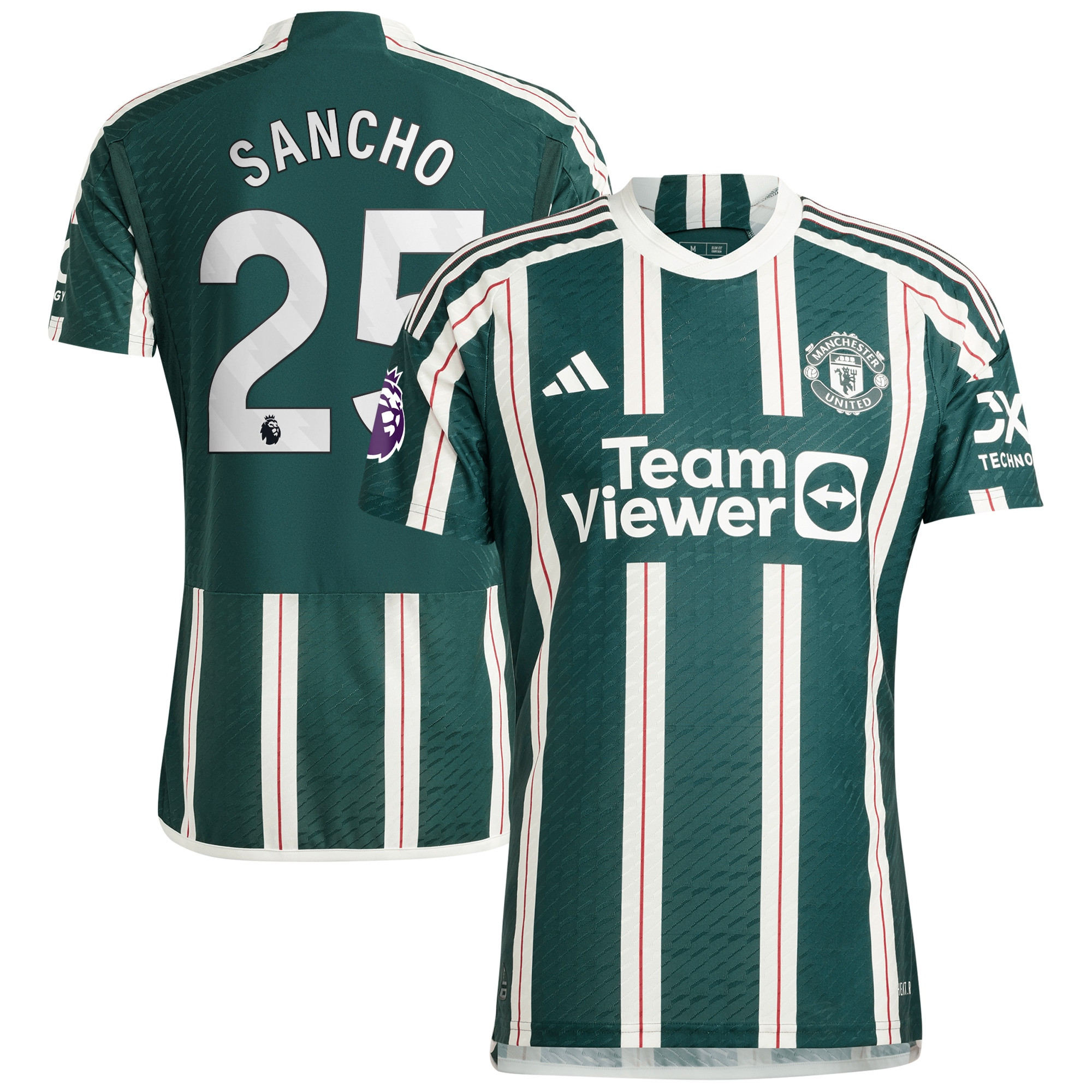 Jadon Sancho 25 Manchester United 2023/24 Away Jersey – Men, Green