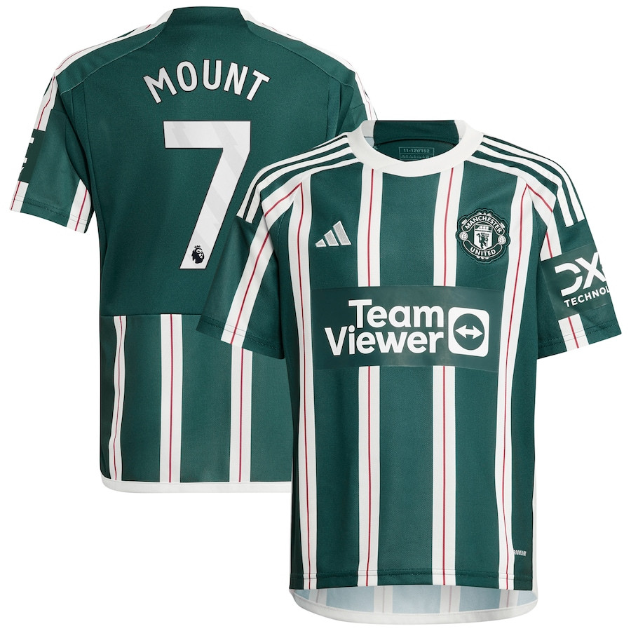 Mason Mount 7 Manchester United 2023/24 Away Youth Jersey &#8211; Green