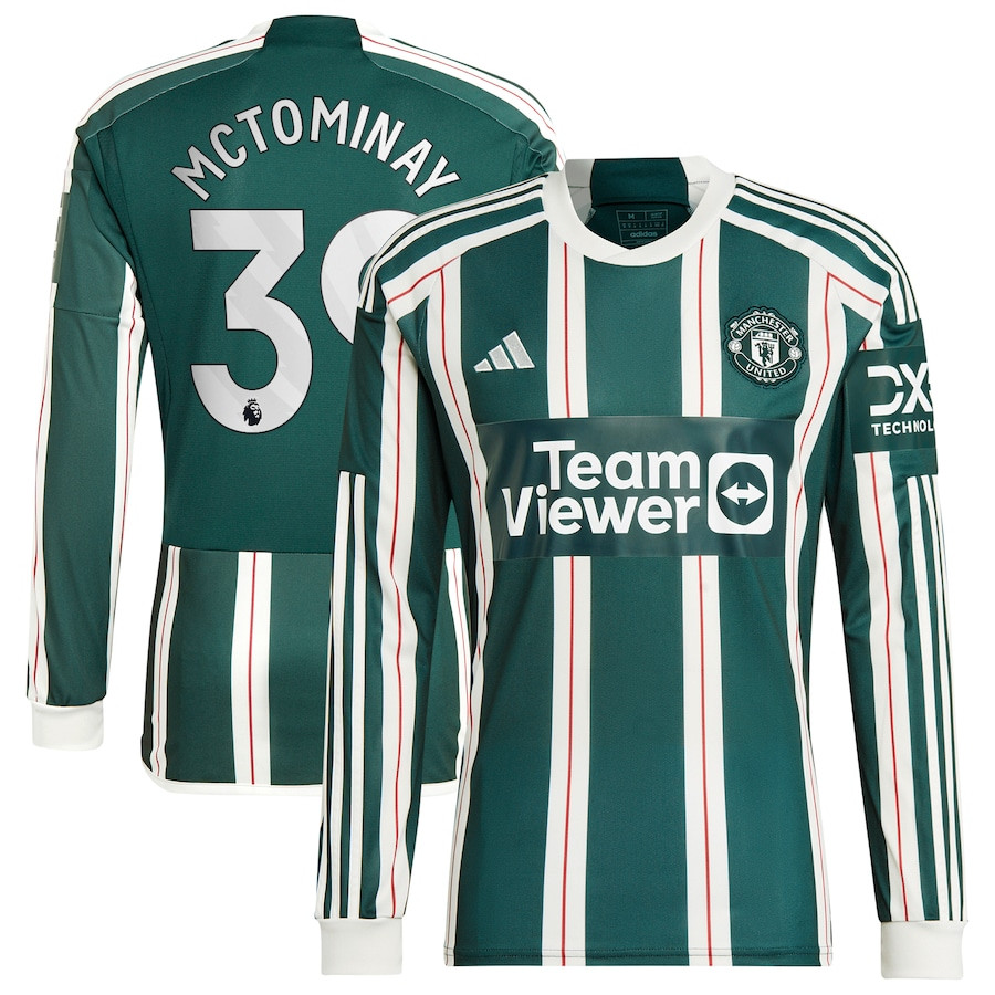 Scott McTominay 39 Manchester United 2023/24 Away Long Sleeve Men Jersey &#8211; Green