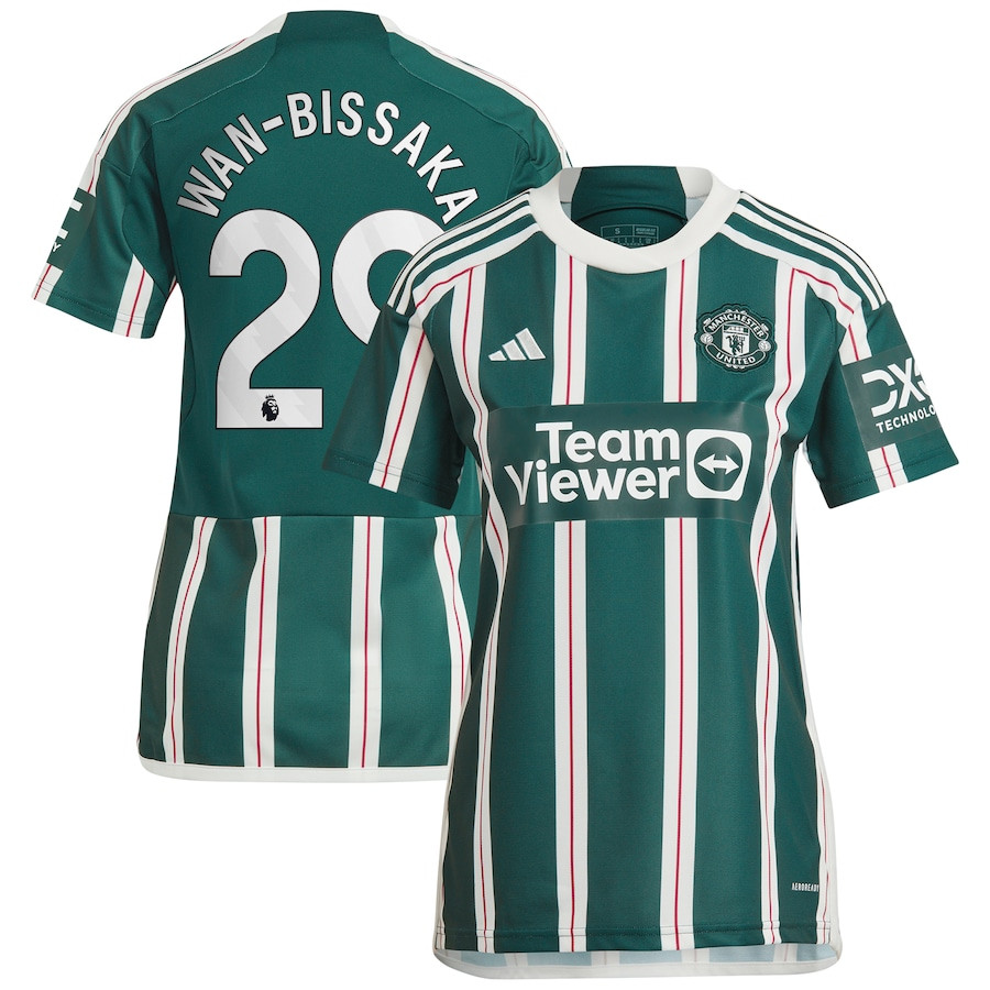 Aaron Wan-Bissaka 29 Manchester United 2023/24 Away Women Jersey – Green