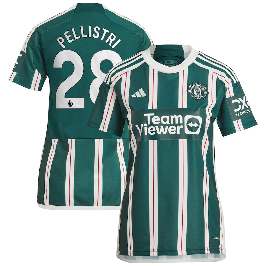 Facundo Pellistri 28 Manchester United 2023/24 Away Women Jersey – Green