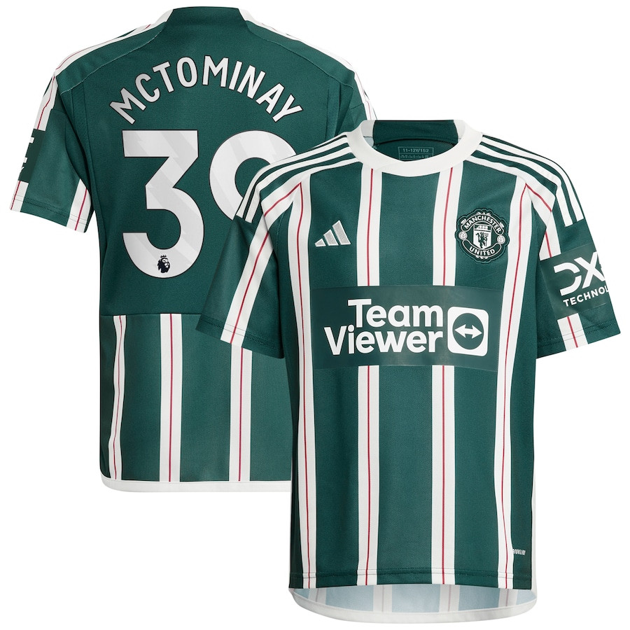 Scott McTominay 39 Manchester United 2023/24 Away Youth Jersey – Green