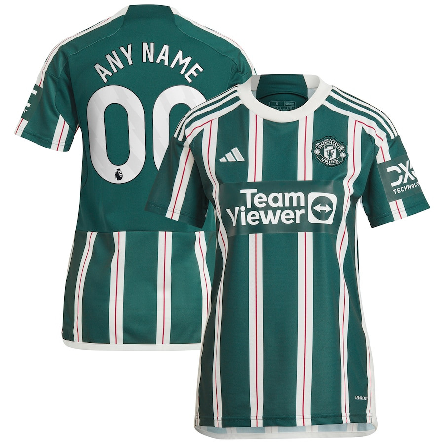 Manchester United 2023/24 Away Women Custom Jersey – Green