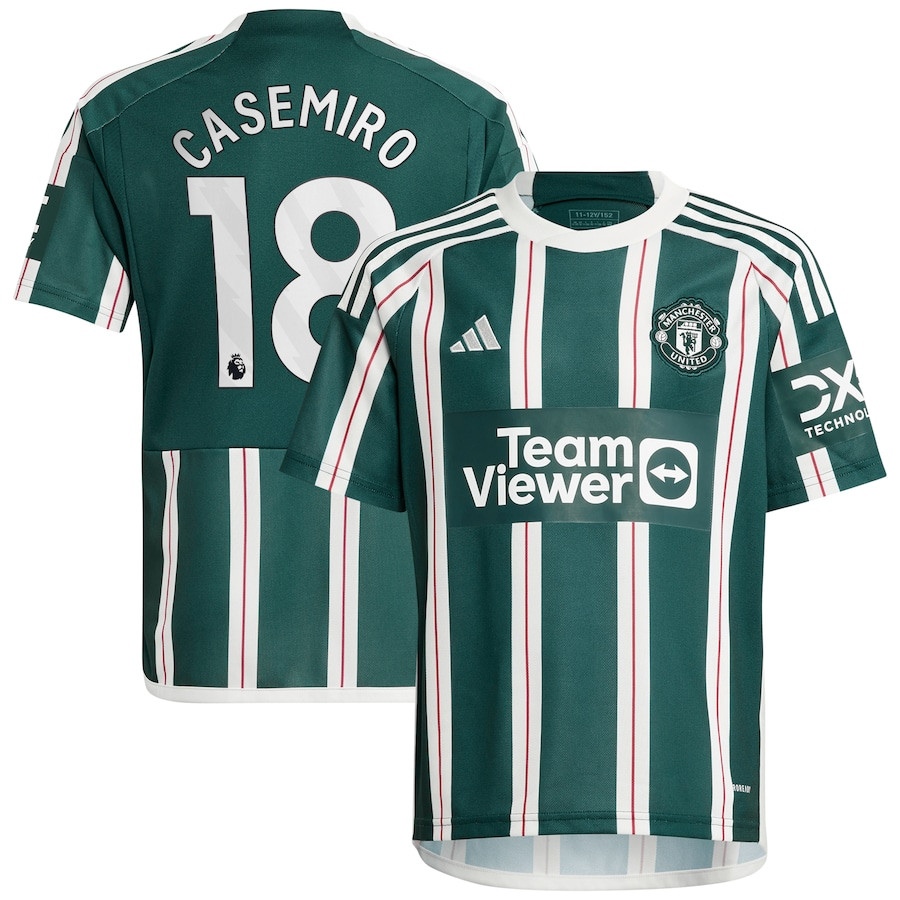 Casemiro 18 Manchester United 2023/24 Away Youth Jersey – Green
