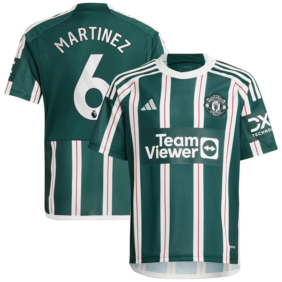 Lisandro Martnez 6 Manchester United 2023/24 Away Youth Jersey – Green