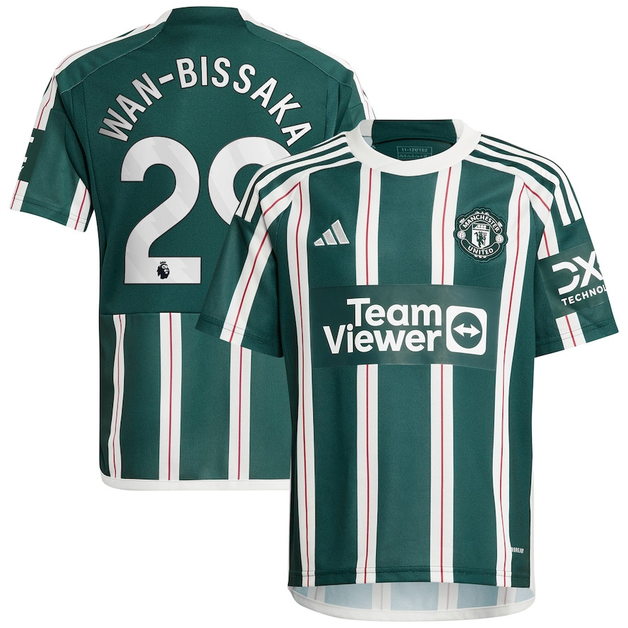 Aaron Wan-Bissaka 29 Manchester United 2023/24 Away Youth Jersey – Green