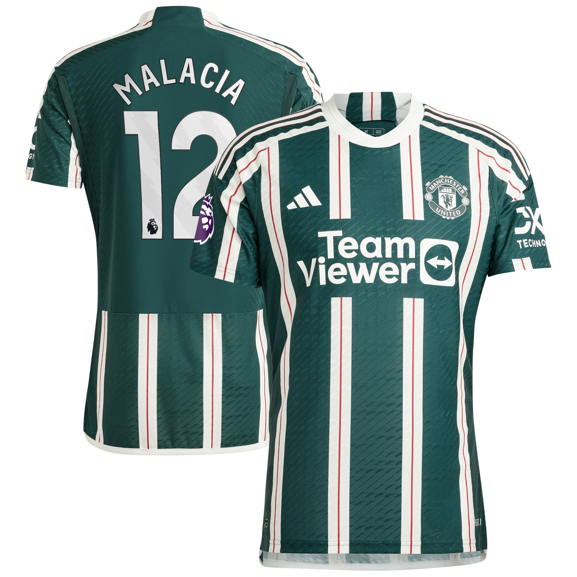 Tyrell Malacia 12 Manchester United 2023/24 Away Jersey – Men, Green