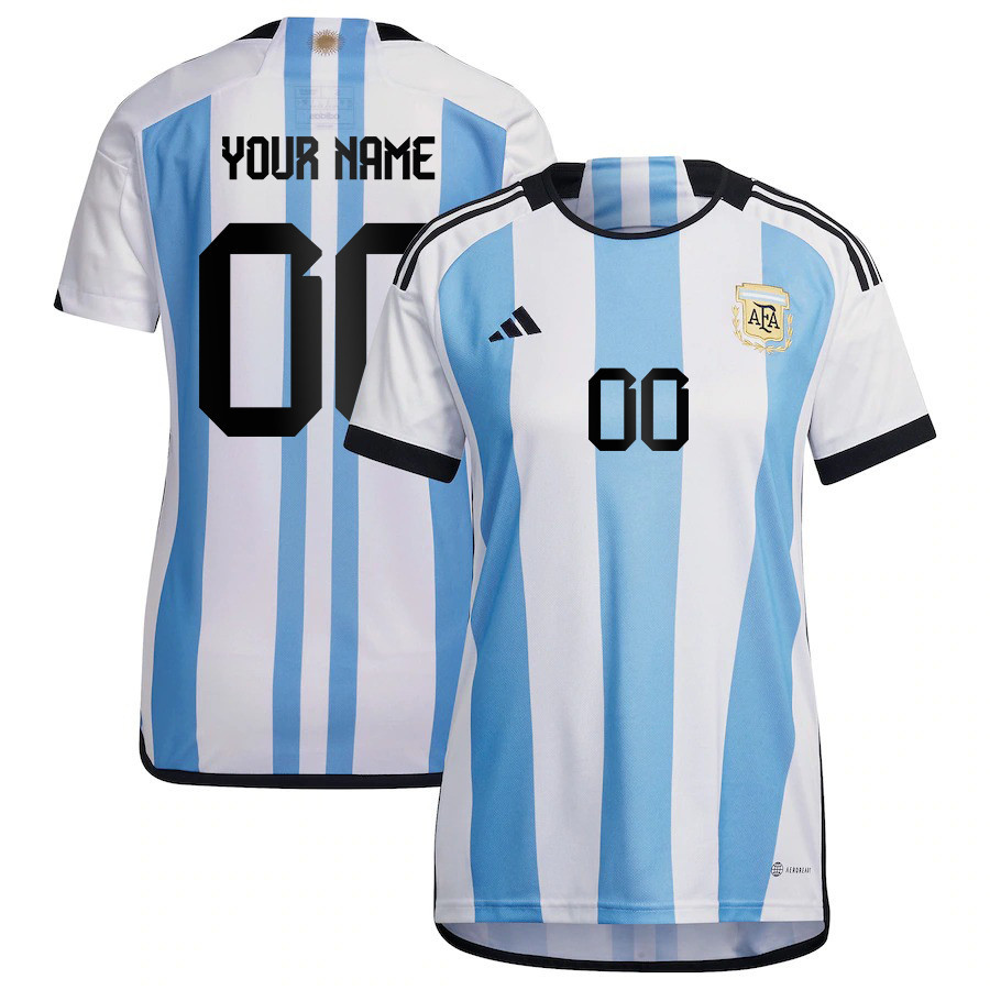 Argentina Women's National Team 2023-24 World Cup Custom 00 Home Women Jersey