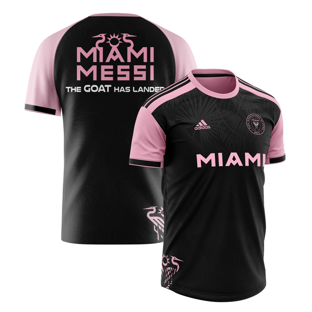 Lionel Messi Inter Miami FC The Goat Has Landed 2023 Men Jersey – Saintetixx Concept, Black/Pink