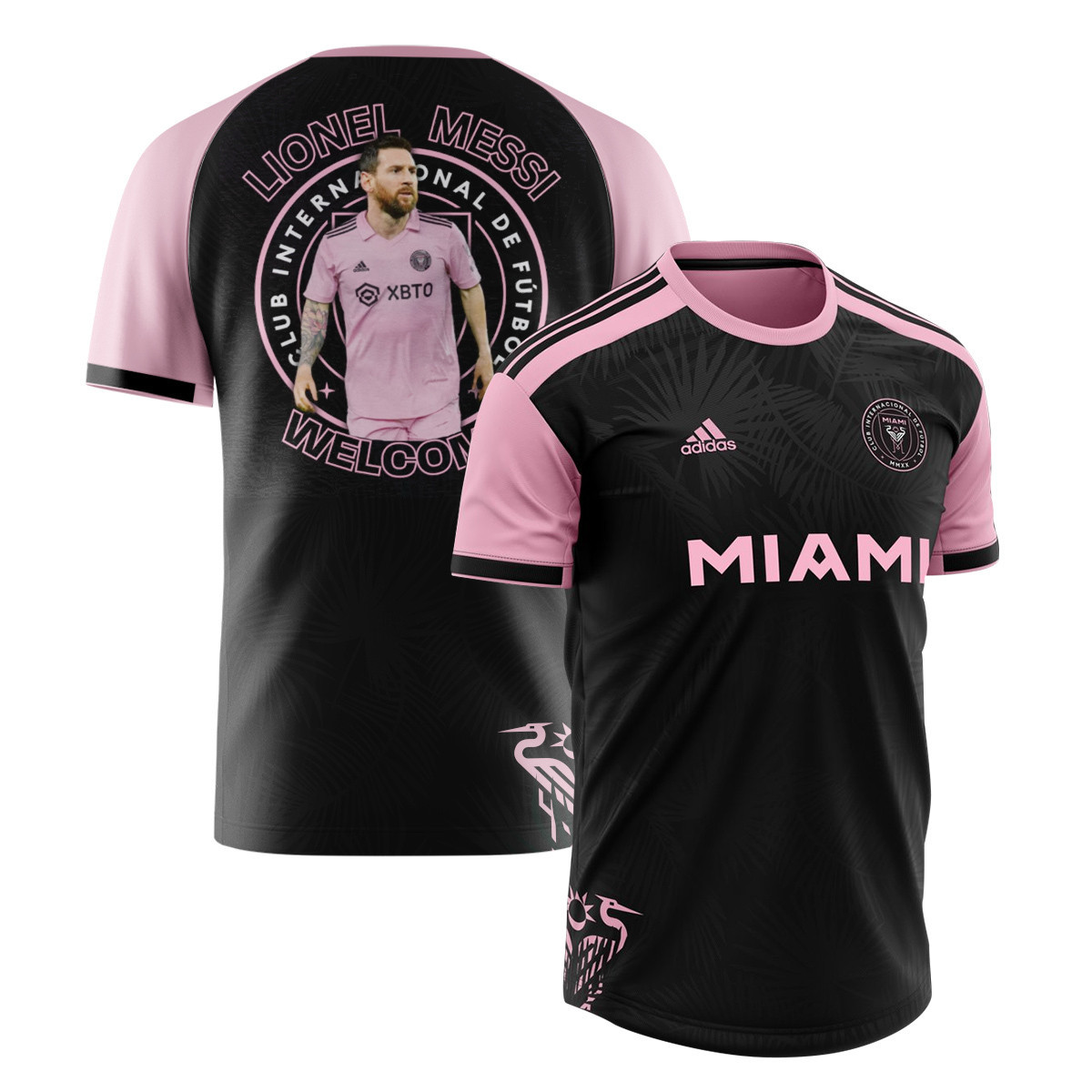 Lionel Messi Journey With Inter Miami 2023 Men Jersey – Saintetixx Concept, Black/Pink
