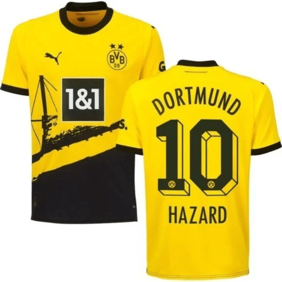 Thorgan Hazard 10 Borussia Dortmund 2023/24 Home Men Jersey – Yellow
