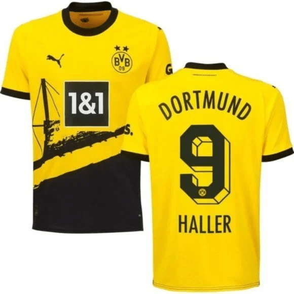 Sebastien Haller 9 Borussia Dortmund 2023/24 Home Men Jersey – Yellow