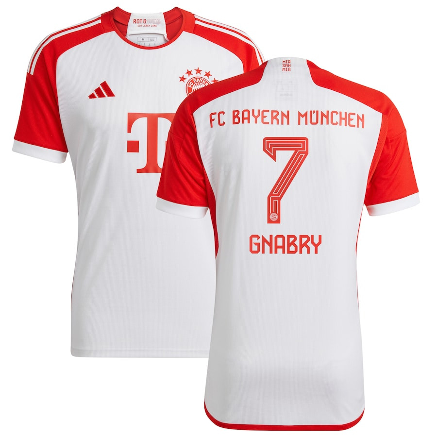 Serge Gnabry 7 Bayern Munich 2023/24 Home Men Jersey – White