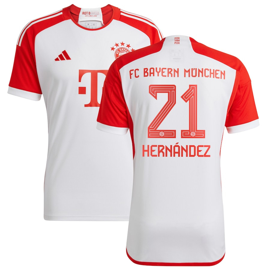 Lucas Hernndez 21 Bayern Munich 2023/24 Home Men Jersey – White