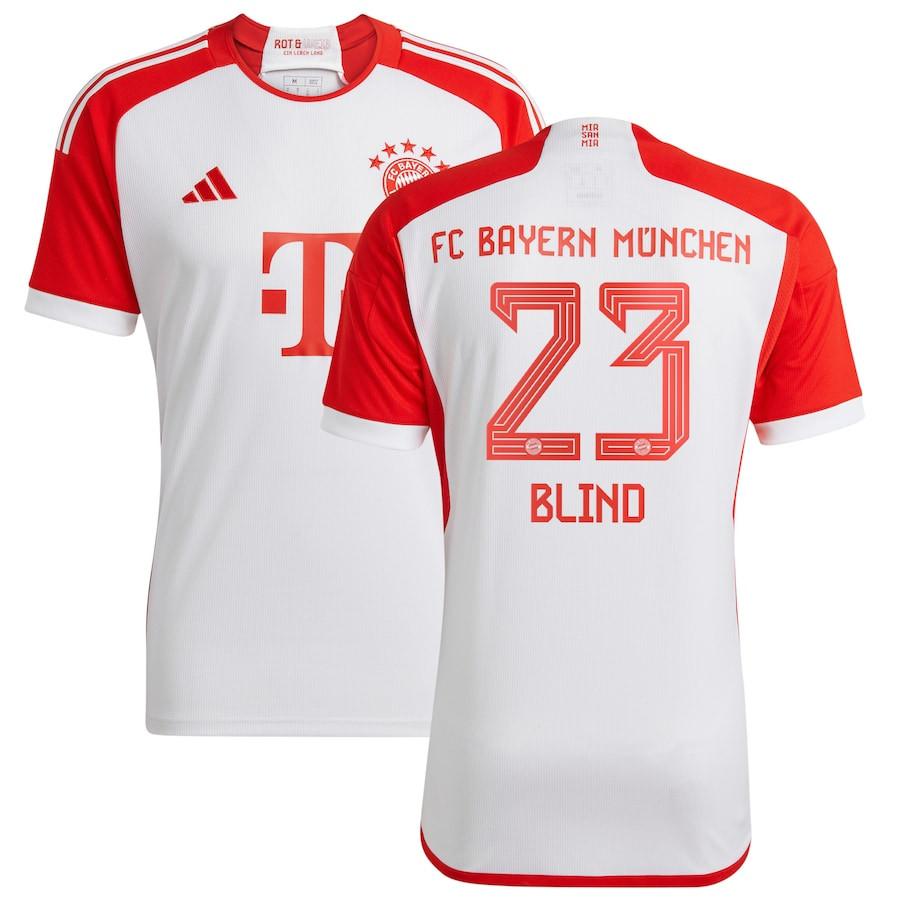 Daley Blind 23 Bayern Munich 2023/24 Home Men Jersey – White