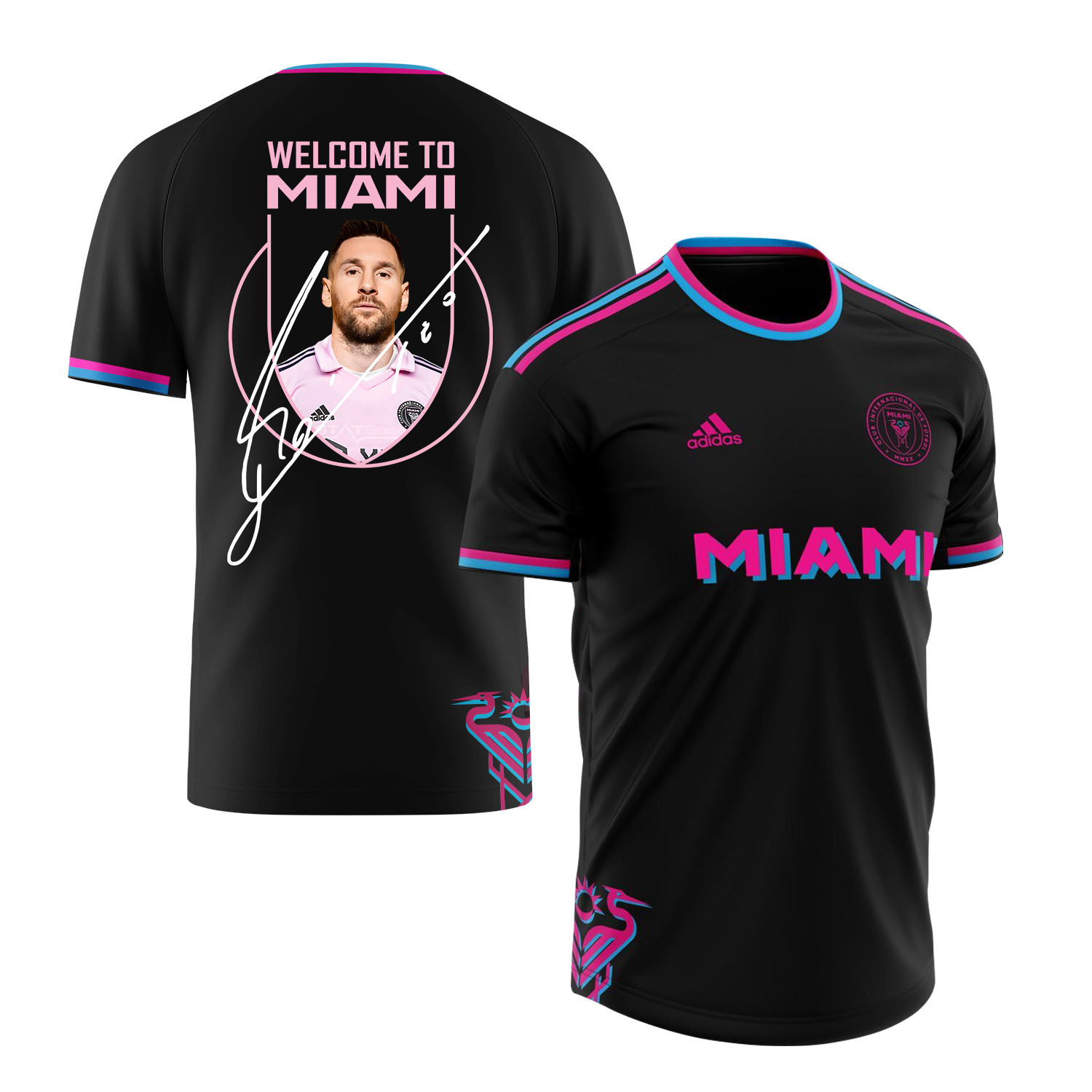 Lionel Messi 10 Journey to Inter Miami FC 2023 Men Jersey – Saintetixx Concept, Black