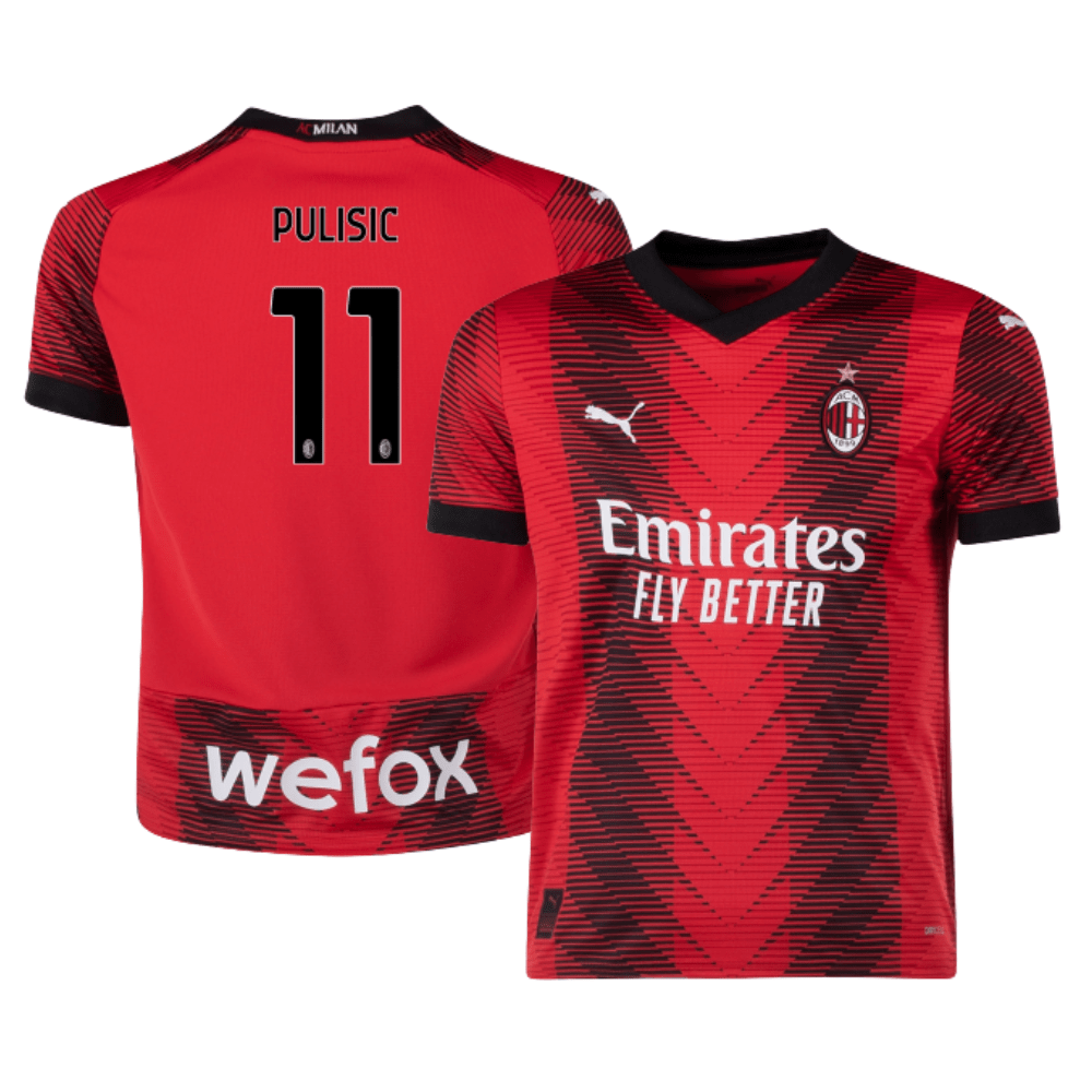 Christian Pulisic 11 AC Milan 2023/24 Home Men Jersey – Red