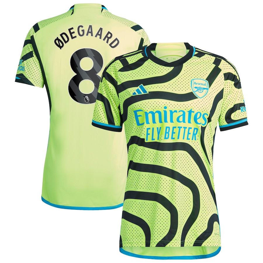 Martin Odegaard 8 Arsenal 2023/24 Away Men Jersey – Yellow
