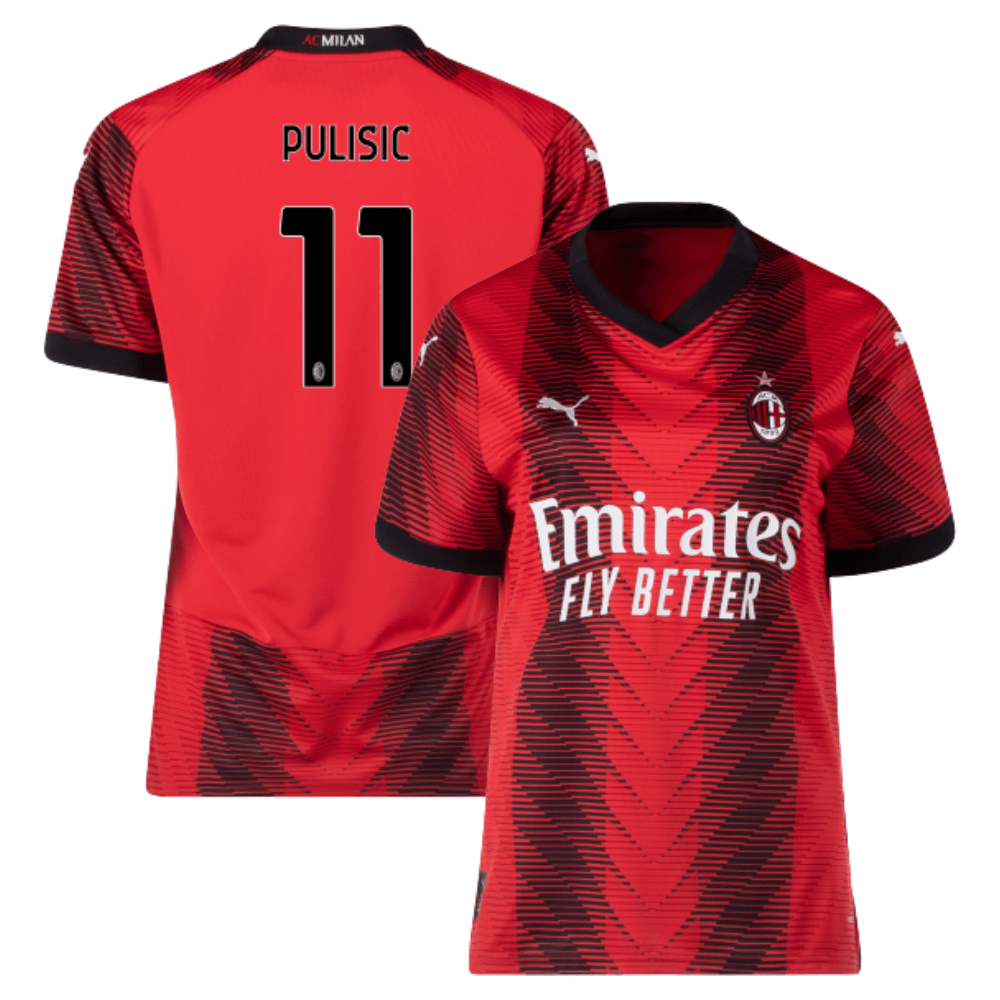 Christian Pulisic 11 AC Milan 2023/24 Home Women Jersey – Red