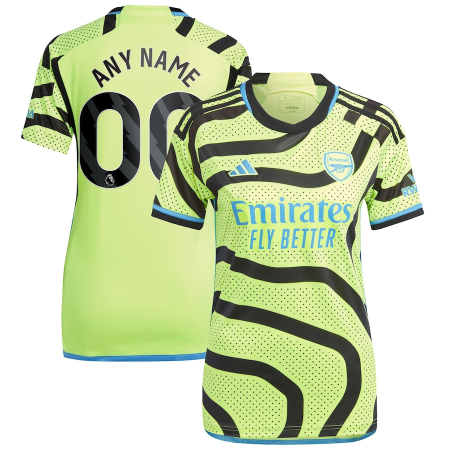 Arsenal 2023/24 Away Custom Women Jersey – Yellow