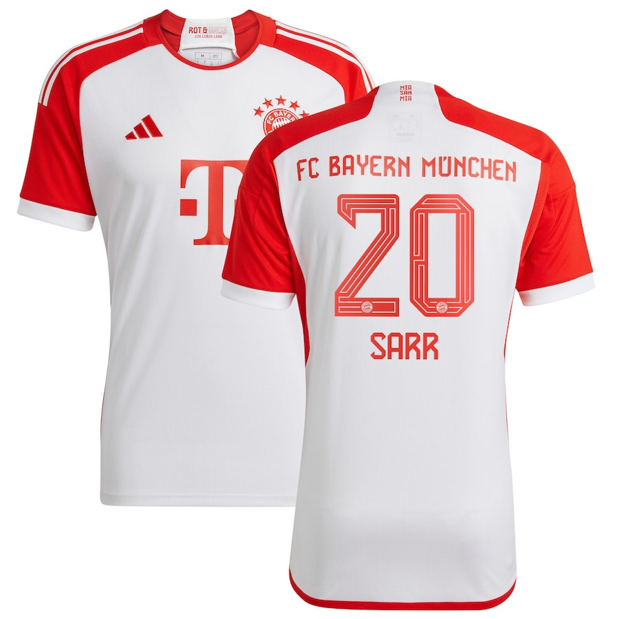 Bouna Sarr 20 Bayern Munich 2023/24 Home Men Jersey – White