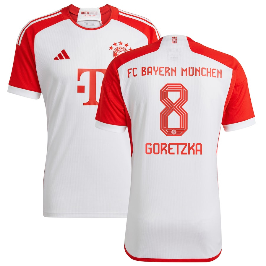 Leon Goretzka 8 Bayern Munich 2023/24 Home Men Jersey – White