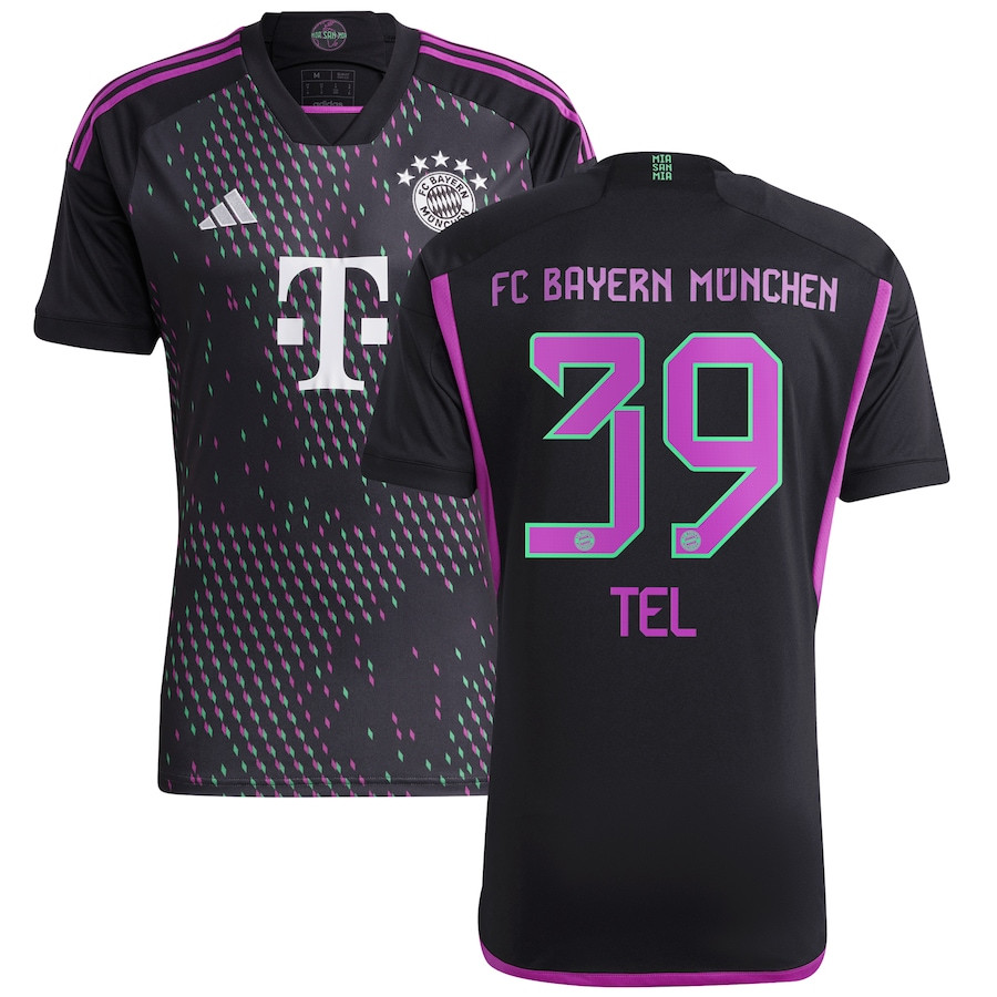 Mathys Tel 39 Bayern Munich 2023/24 Away Men Jersey – Black