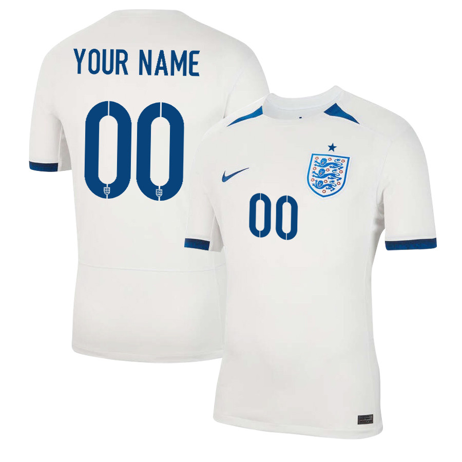 England 1 Star Women's National Team 2023-24 World Cup Custom Home Men Jersey