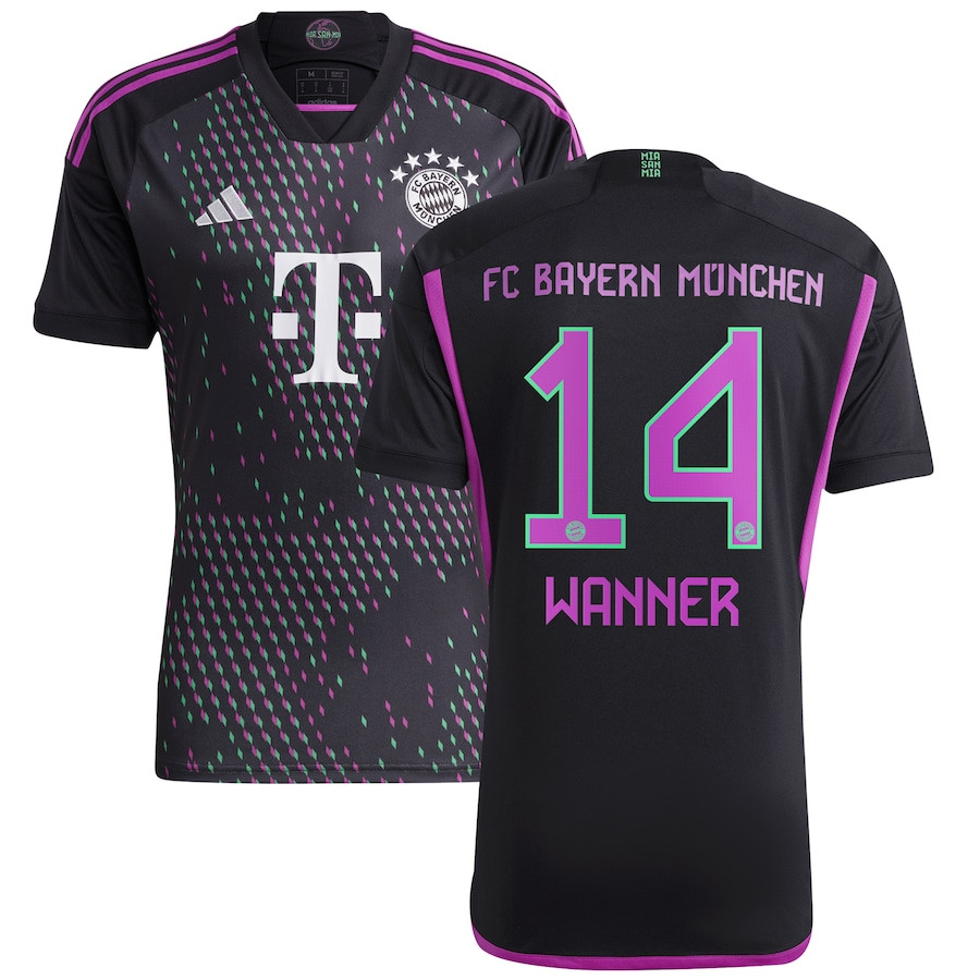 Paul Wanner 14 Bayern Munich 2023/24 Away Men Jersey – Black