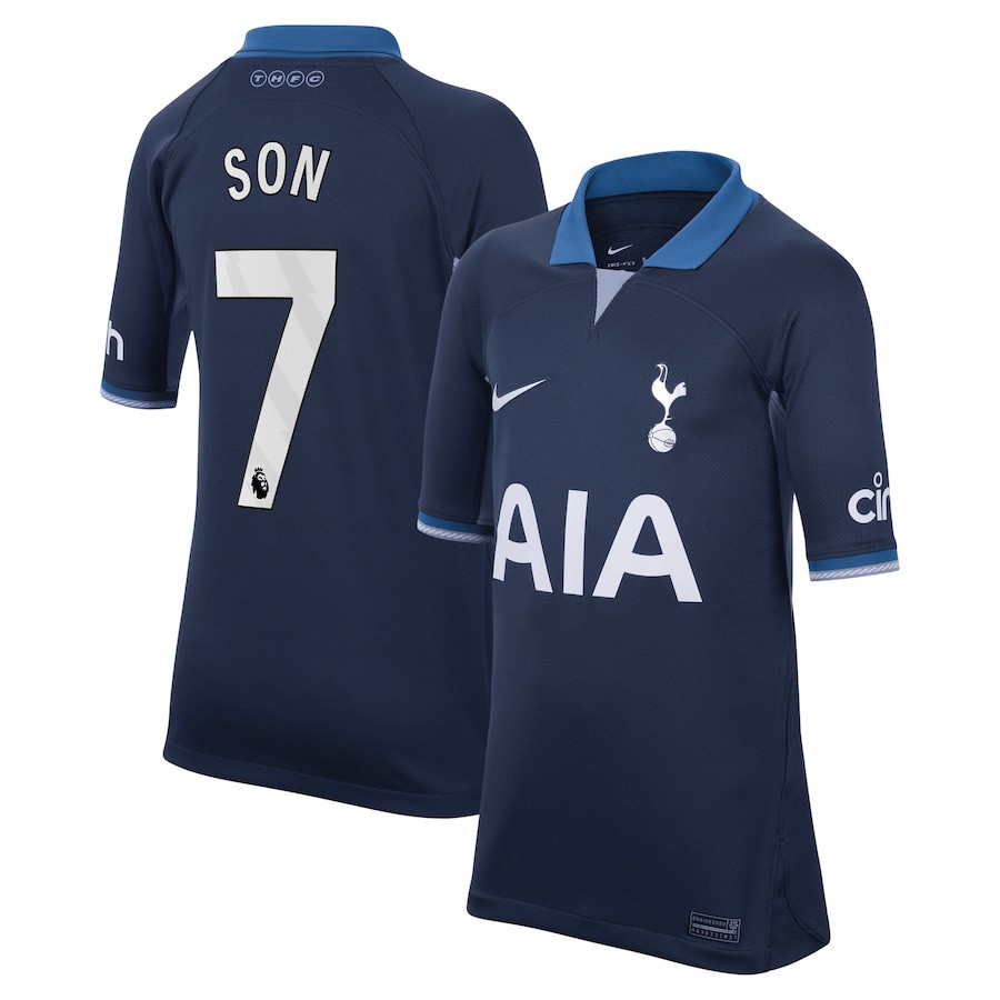 Son Heung-min 7 Tottenham Hotspur 2023/24 Away Youth Jersey – Navy
