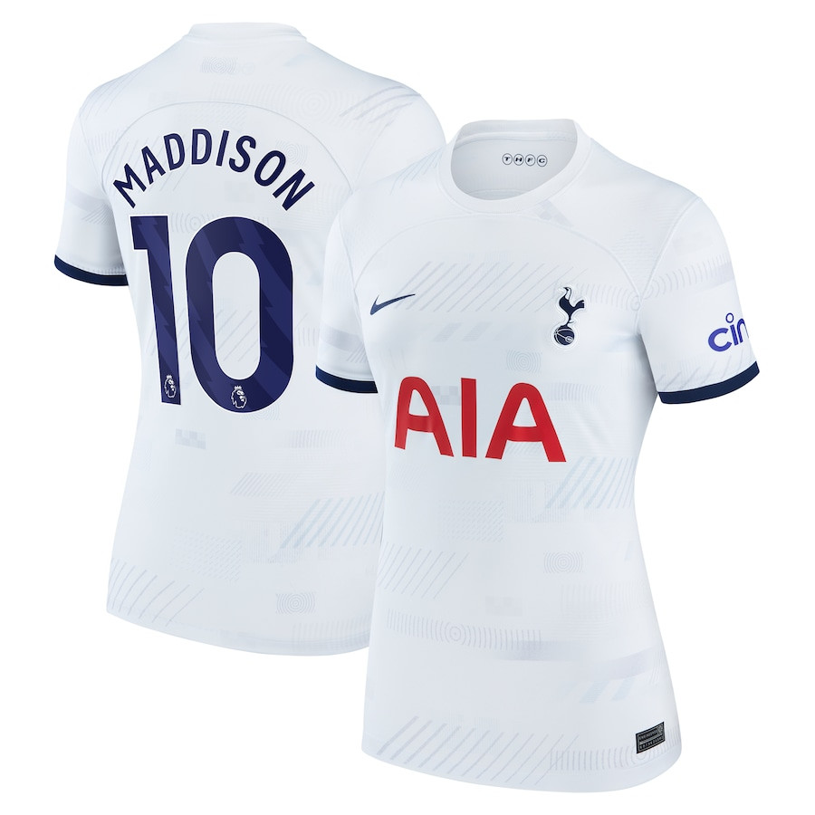 James Maddison 10 Tottenham Hotspur 2023/24 Home Women Jersey – White