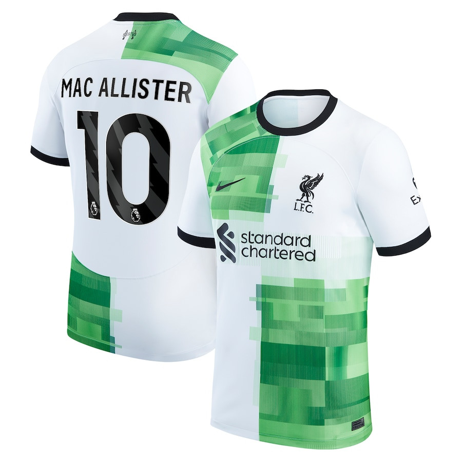 Mac Allister 10 Liverpool 2023/24 Away Men Jersey – White