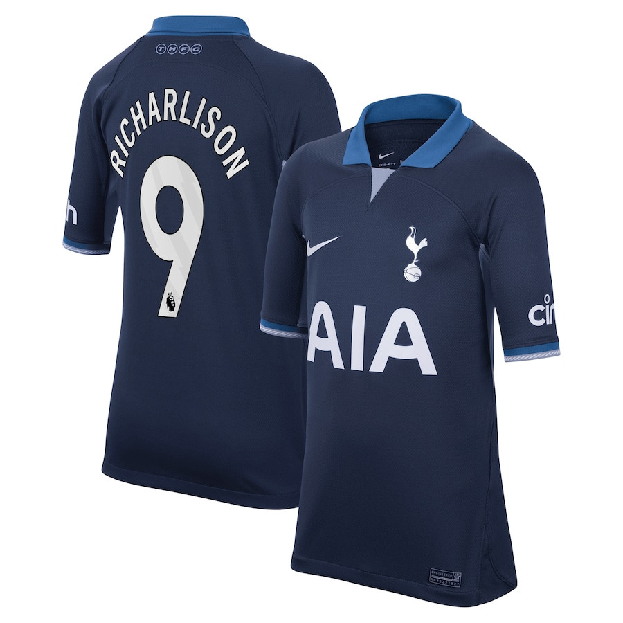 Richarlison 9 Tottenham Hotspur 2023/24 Away Youth Jersey – Navy