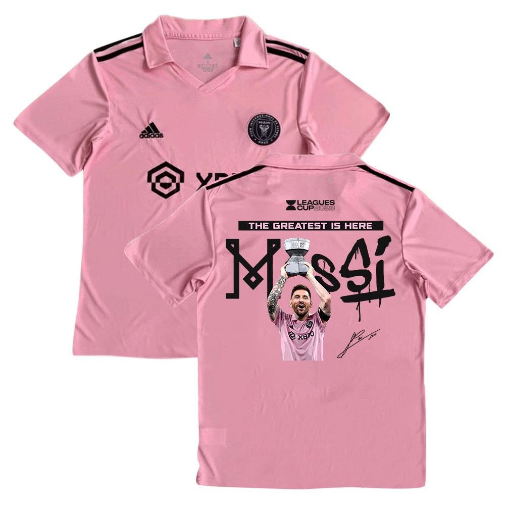 Lionel Messi 10 Inter Miami FC The Greatest Is Here Leagues Cup 2023 Pink Jersey – YOUTH