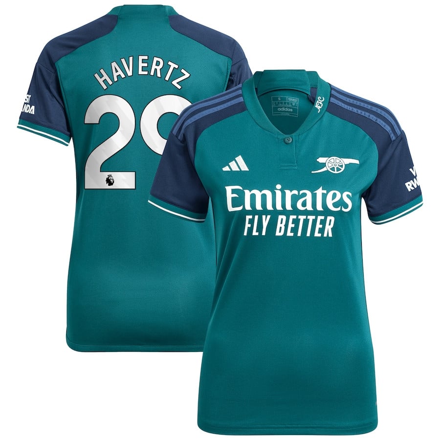 Kai Havertz 29 Arsenal 2023/24 Third Women Jersey – Green