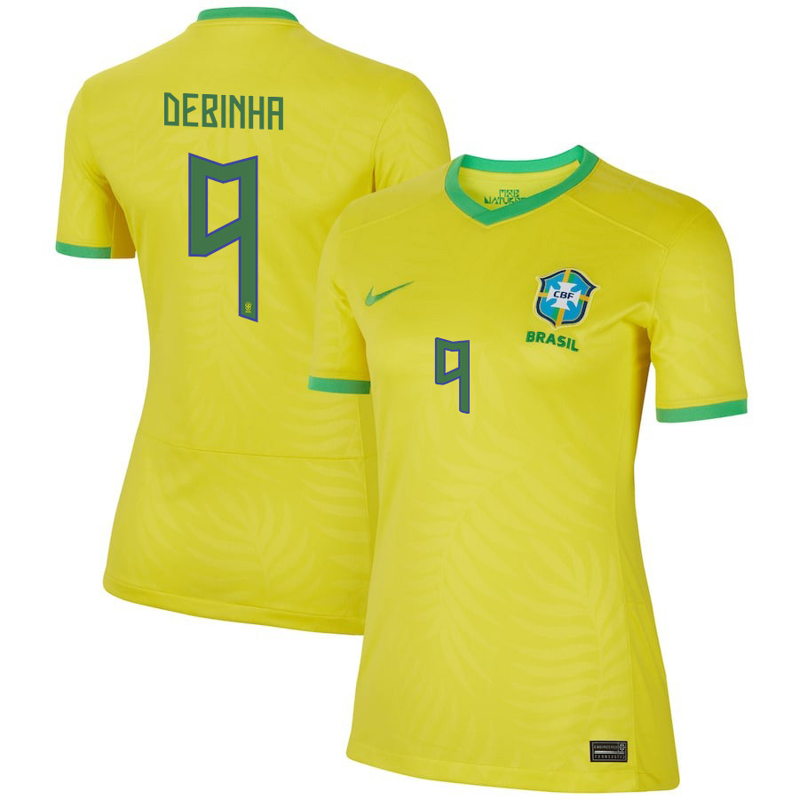 Debinha 9 Brazil Women's National Team 2023-24 World Cup Home Women Jersey