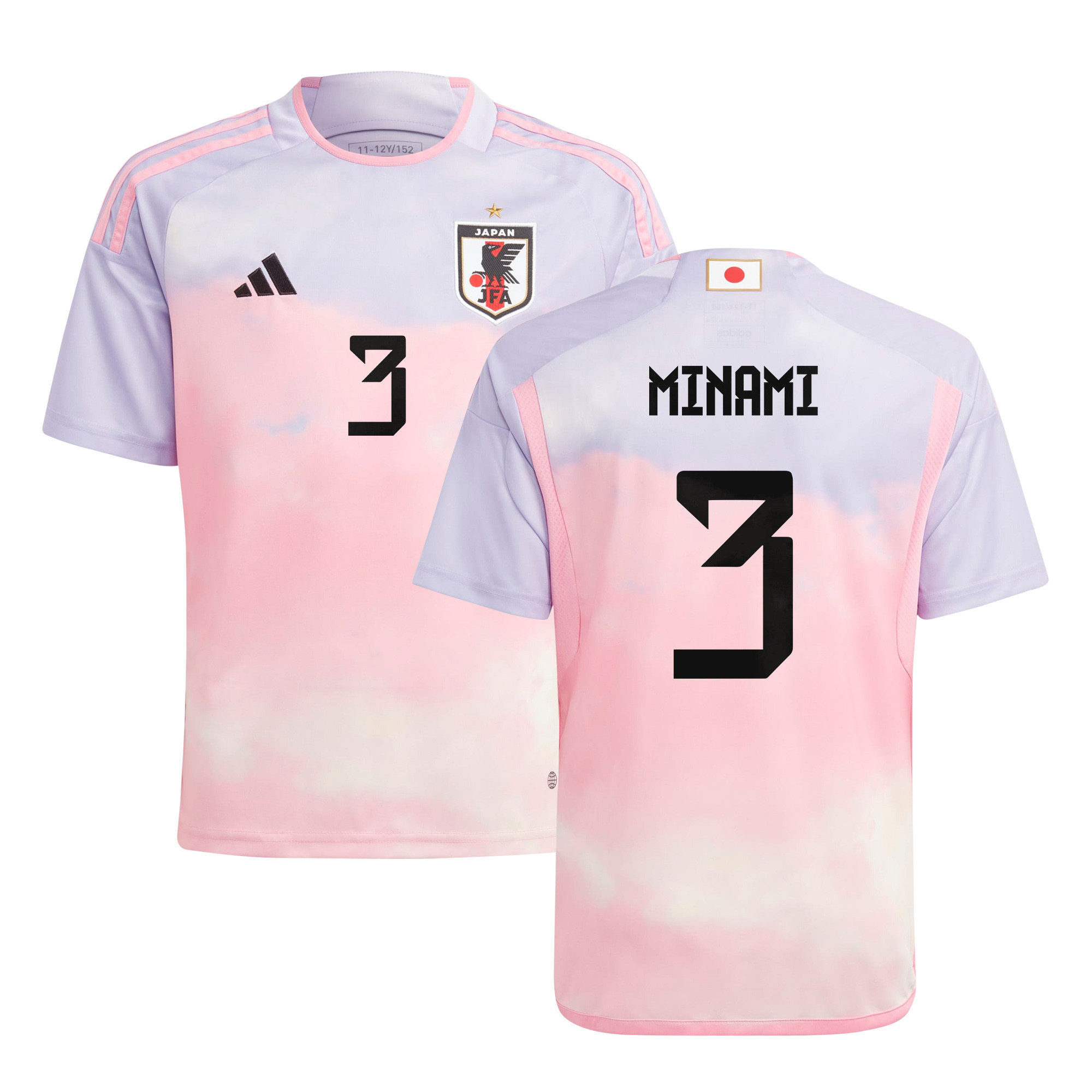 Moeka Minami 3 Japan Women's National Team 2023-24 World Cup Away Jersey, YOUTH