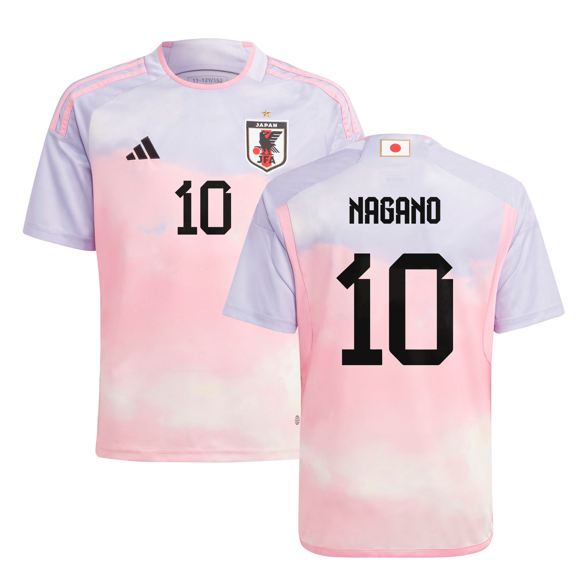 Fuka Nagano 10 Japan Women's National Team 2023-24 World Cup Away Jersey, YOUTH